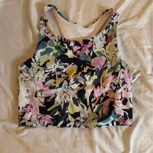 Floral Cropped Workout Shirt